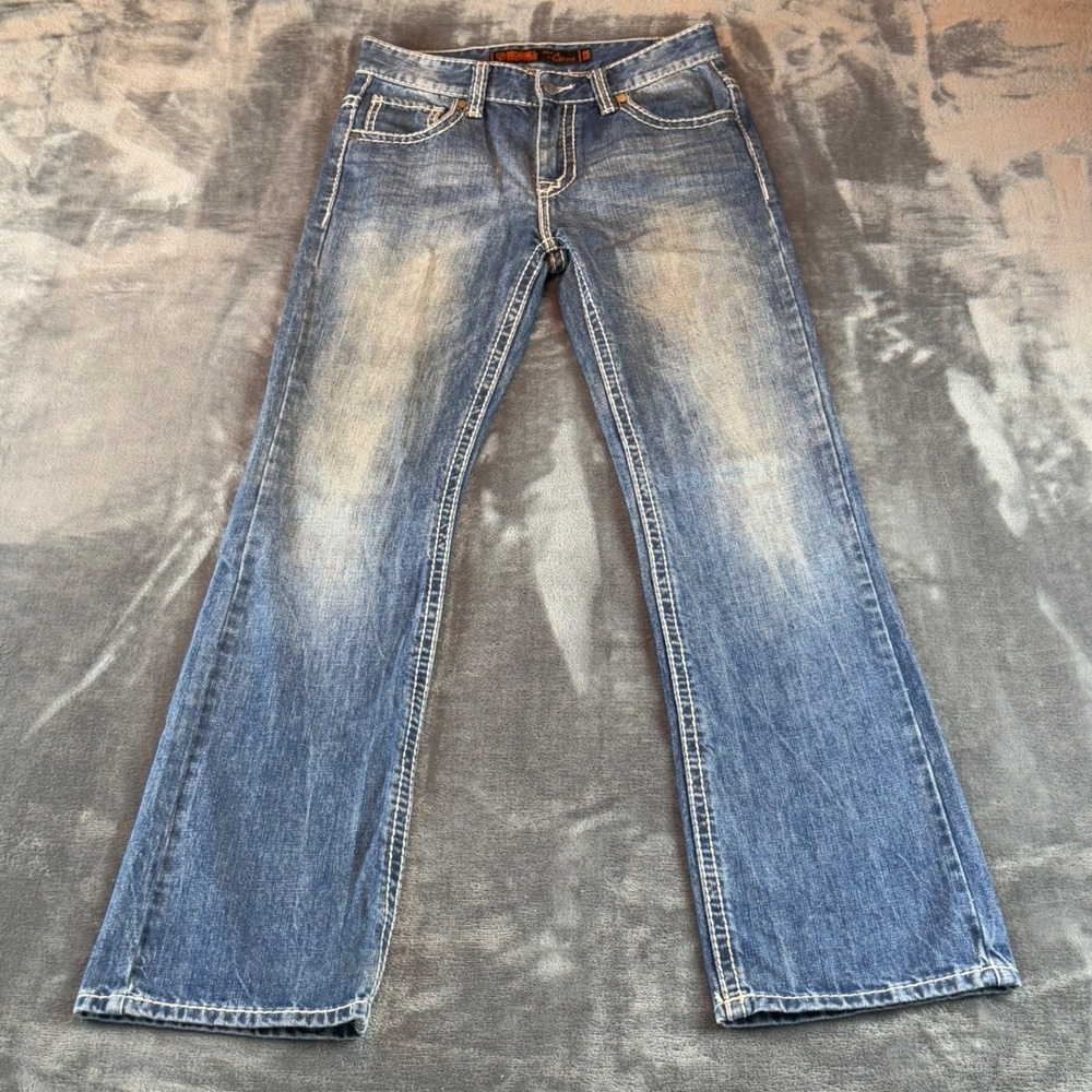 Rock & Roll Denim B Gun Regular Fit Bootcut Jeans Mid Rise 16R 100% Cotton